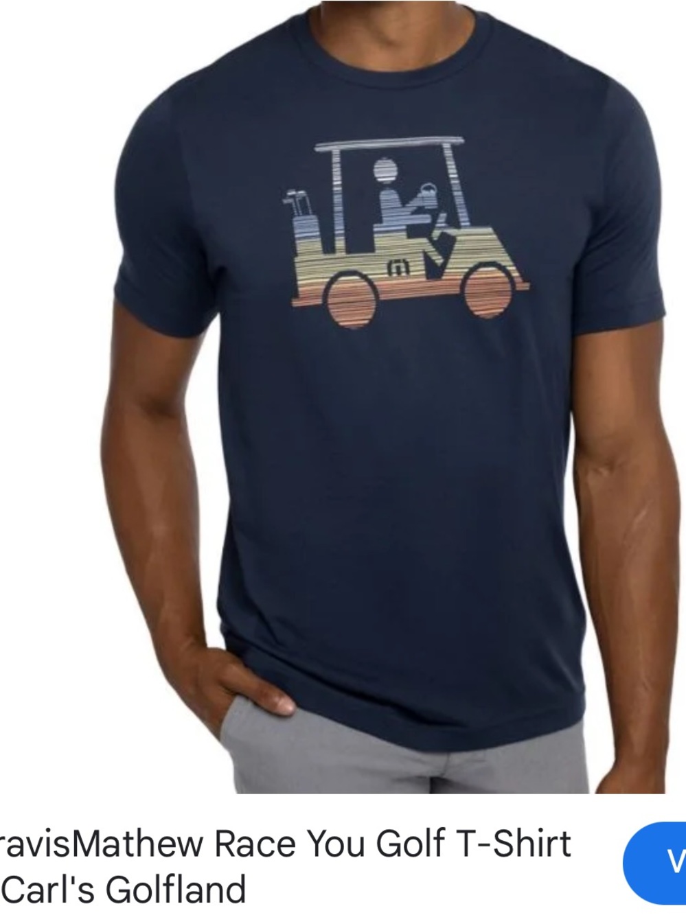 Travis Mathew Navy Golf Cart Graphic Tee